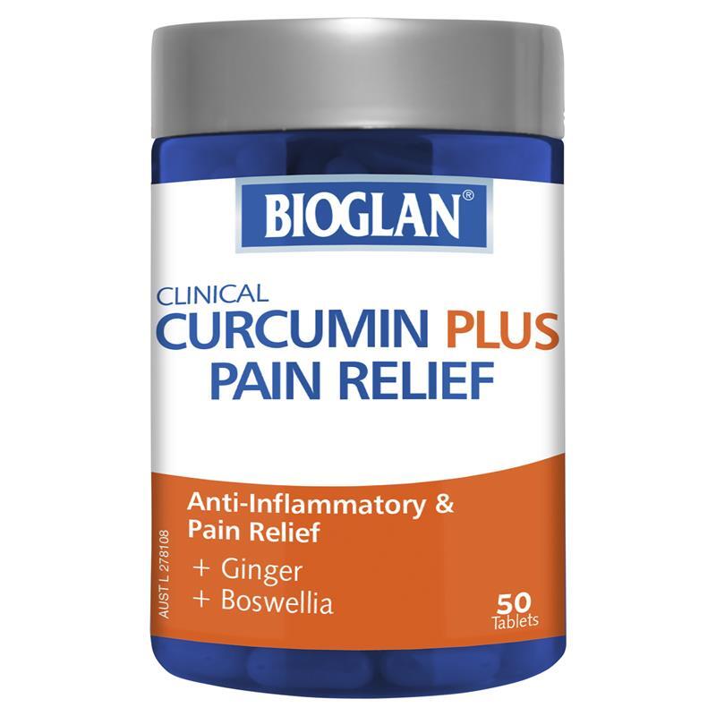 Viên uống giảm đau tinh bột nghệ Bioglan Clinical Curcumin Plus Pain Relief 50 viên