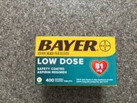 Viên Uống giảm Đau Và Ngăn Ngừa Nhồi Máu Cơ Tim BAYER LOW DOSE ASPIRIN 81MG ( Hộp 400 viên )