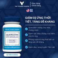 Viên Uống Giảm Dị Ứng và Viêm Mũi Dị Ứng THE VITAMIN SHOPPE Quercetin With Bromelain 60 viên VS-1242