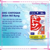 Viên uống giảm eo giảm mỡ bụng giảm cân thon gọn eo DHC 60 viên Chitosan Nhật Bản Air_S