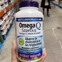 Viên uống giảm mỡ máu cholesterol Omega-3 và CoQ10 Webber Naturals 200 Viên