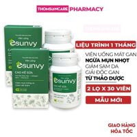 Viên uống giảm mụn Esunvy Combo 2 Hộp - Giúp sáng da, ngừa mụn, điều tiết bã nhờn, ngừa thâm từ thảo dược