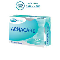 Viên uống giảm mụn, giảm nhờn - Kẽm, Crôm, D.Salina, Vitamin C, Vitamin E - ACNACARE Mega We Care (30 viên)