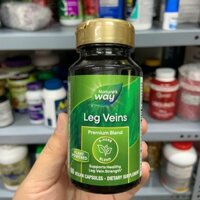 Viên uống giảm suy giãn tĩnh mạch date 2027 Nature’s Way Leg Veins - EDS Mart