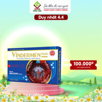 Viên Uống Giảm Tê Bì Chân Tay Vindermen Plus Vinh Gia Giúp Tăng Lưu Thông Máu, Đau Vai Gáy(30v/ Hộp)