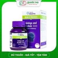 Viên uống Ginkgo And Brahmi 3000 Henry Blooms hỗ trợ hoạt huyết (Hộp 60 viên)