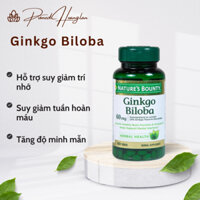 Viên uống Ginkgo Biloba 60mg Nature's Bounty hỗ trợ tăng cường tuần hoàn não (60 viên)