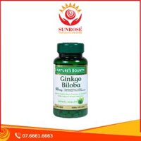 Viên uống Ginkgo Biloba 60mg Nature's Bounty hỗ trợ tăng cường tuần hoàn não (60 viên)
