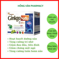 Viên uống Ginkgo Natto Extra Coenzym Q10 trắng hộp 100 viên nang mềm, hỗ trợ lưu thông máu não, giảm đau đầu