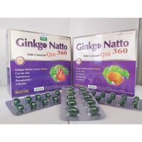 Viên uống Ginkgo Natto With Coenzym Q10 360mg USA giúp tăng cường lưu thông máu (100 viên)