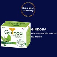 Viên uống Ginkoba (hộp 10 vỉ x 10 viên nang) giúp hoạt huyết hỗ trợ tăng tuần hoàn máu não