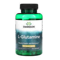 Viên uống giúp hồi phục và phát triển cơ bắp hổ trợ sức khoẻ trí não Swanson L-Glutamine