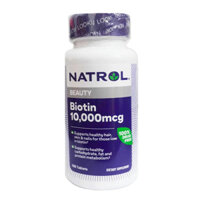 Viên uống giúp mọc tóc Natrol Biotin 10000 mcg 100 viên, Hàng Mỹ- MẪU MỚI