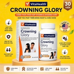 Viên uống giúp tóc bóng mượt và chắc khỏe Crowning Glory - Hộp 30 viên