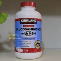 Viên uống Glucosamin HCL 1500mg With MSM 1500mg glucosamine Kirkland 375 Viên- Mẫu Mới