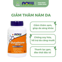 Viên Uống Glutathione 500mg Now Foods Giảm Thâm Sạm Da, Hỗ Trợ Trắng Da, Thải Độc Gan