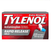Viên uống hạ sốt giảm đau Tylenol Extra Strength Rapid Release Gels 500mg 225 viên Mỹ