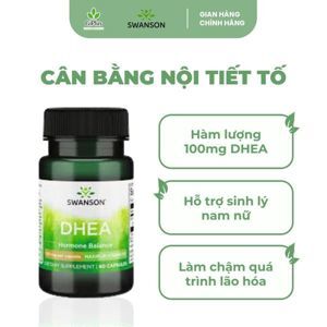 Viên uống hạn chế lão hóa, cân bằng nội tiết tố Swanson DHEA 10mg - 120 viên