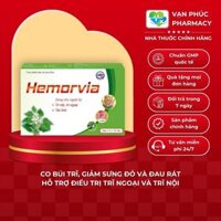 Viên Uống HEMORVIA Giúp Co Búi Trĩ, Trĩ Nội, Trĩ Ngoại, Táo Bón Và Đau Rát Hậu Môn Gia Phát Pharma 30 Viên/Hộp