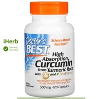 Viên uống High Absorption Curcumin 500 mg lọ 120 viên của Doctor's Best - iHerb Việt Nam