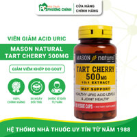 Viên Uống Hỗ Trợ Bệnh Gout Mason Natural Tart Cherry - Giúp Giảm Acid Uric Trong Máu (Hộp 90 viên)