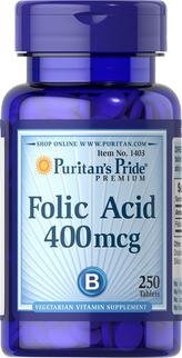 Viên uống hỗ trợ bệnh thiếu máu Puritan's Pride Folic Acid 400mg