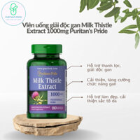 Viên uống hỗ trợ bổ gan, giải độc gan Milk Thistle Extract 1000mg Puritan's Pride, lọ 180 viên