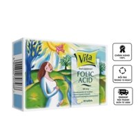 Viên uống hỗ trợ bổ sung Folic Acid 400mcg Vita