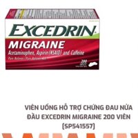 Viên uống hỗ trợ chứng đau nửa đầu Excedrin Migraine 200 viên Của Mỹ🇺🇸🇺🇸