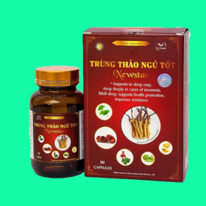 Viên uống hỗ trợ dễ ngủ trùng thảo ngủ tốt newstar 30 viên