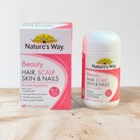 Viên uống hỗ trợ đẹp da móng tóc Nature’s Way Beauty Hair Scalp Skin & Nails 60 viên