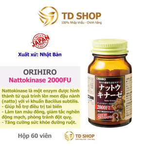 Viên uống hỗ trợ điều trị tai biến Orihiro Nattokinase 60 viên