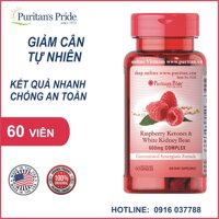Viên uống hỗ trợ giảm cân Puritan's Pride Raspberry Ketones and White Kidney Bean 600mg Complex