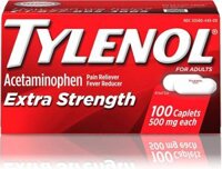 Viên uống hỗ trợ giảm đau hạ sốt Tylenol Extra Strength Caplets with 500mg Acetaminophen Pain Reliever & Fever Reducer 100 viên