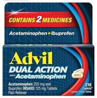 Viên uống hỗ trợ giảm đau Advil Dual Action Caplets with Acetaminophen 250Mg Ibuprofen and 500Mg Acetaminophen Pain Reliever 216 viên