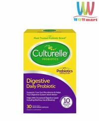 Viên uống hỗ trợ hệ tiêu hóa từ Culturelle Digestive Daily Probiotic Prebiotics 30 Capsules