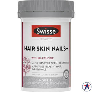 Viên uống hỗ trợ làm đẹp da móng tóc Swisse Ultiboost Hair Skin Nails+ 60 viên