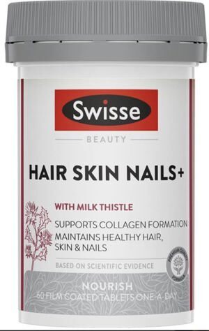 Viên uống hỗ trợ làm đẹp da móng tóc Swisse Ultiboost Hair Skin Nails+ 60 viên