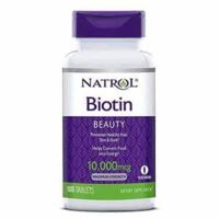 Viên uống hỗ trợ mọc tóc và chống rụng tóc Natrol Biotin Beauty 10,000mcg 100 viên