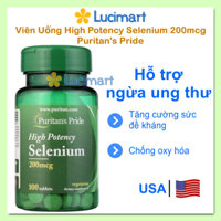 Viên Uống Hỗ Trợ Ngăn Ngừa Ung Thư, Tăng Cường Đề Kháng High Potency Selenium 200mcg Puritan's Pride