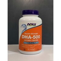 Viên Uống Hỗ Trợ Phát Triển Trí Não Double Strength DHA-500 Now Foods USA Lọ 90 viên