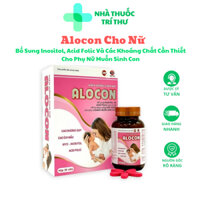 Viên uống hỗ trợ sức khỏe sinh sản cho nữ ALOCON bổ sung inositol và acid folic và các khoáng chất cần thiết