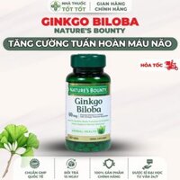 Viên Uống Hỗ Trợ Tăng Cường Trí Nhớ & Tuần Hoàn Não Nature's Bounty Ginkgo Biloba 60mg