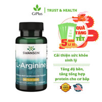 Viên Uống Hỗ Trợ Tăng Cường Sức Khỏe Sinh Lý Nam Swanson L-Arginine 500mg (100 viên/1 lọ)