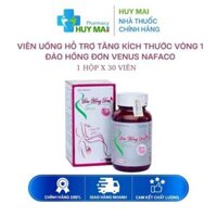 Viên Uống Hỗ Trợ Tăng Kích Thước Vòng 1 Đào Hồng Đơn Venus Nafaco Hộp 30 Viên