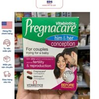 Viên uống hỗ trợ thụ thai date 2026 Pregnacare Him & Her Conception - EDS Hàng Mỹ