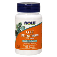 Viên uống hỗ trợ tiểu đường NOW Foods Gtf Chromium 200 mcg 100 Tabs