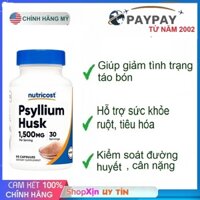 Viên Uống Hỗ Trợ Tiêu Hóa, Bổ Sung Chất Xơ Nutricost Psyllium Husk 1500mg cao cấp Của Mỹ