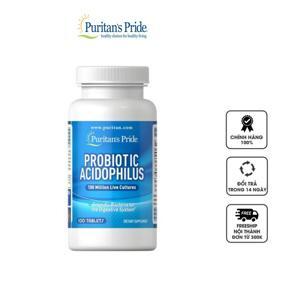 Viên uống hỗ trợ tiêu hóa Puritan's Pride Probiotic Acidophilus 100 viên