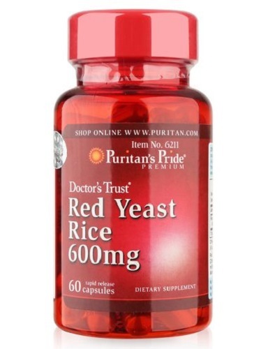 Viên uống hỗ trợ tiêu hóa Puritan's Pride Red Yeast Rice 60 viên